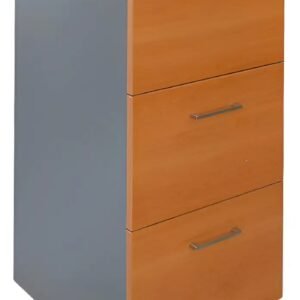 KARDEX (CAJONERA) MADERA 3 CAJONES COLOR PERAL/GRAFITO (Melamina)