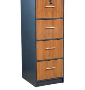 KARDEX (CAJONERA) MADERA 4 CAJONES COLOR PERAL/GRAFITO (Melamina)